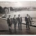 Très belle vue animée depuis le pont de l'Aube sur la plage