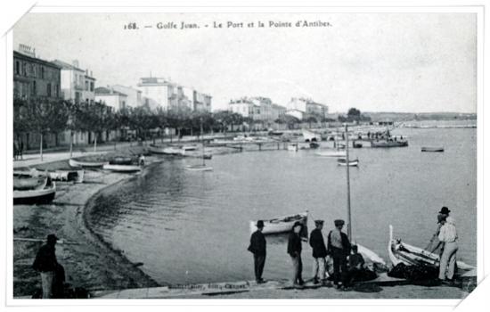 Belle CPA animée avec des pêcheurs et des passants